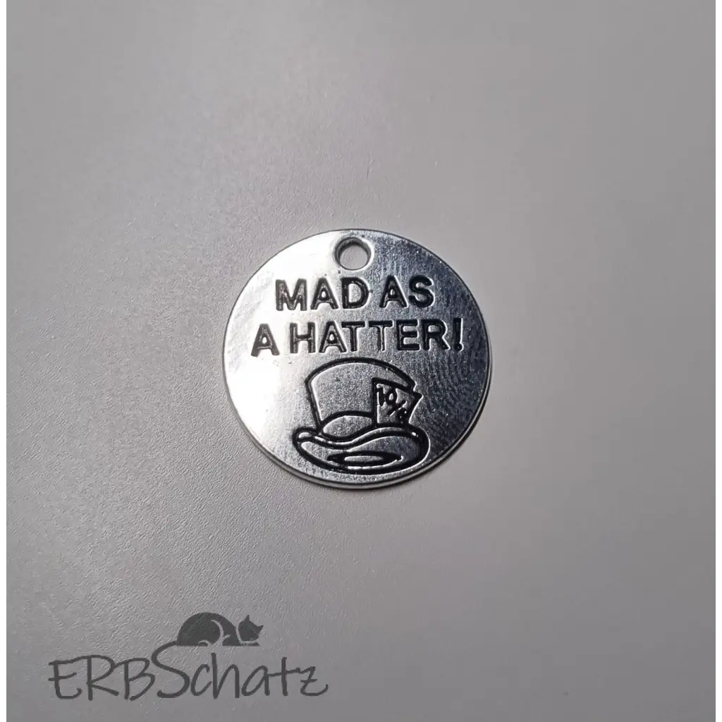 Anhänger/Charm Alice Theme - Hatter / Silber
