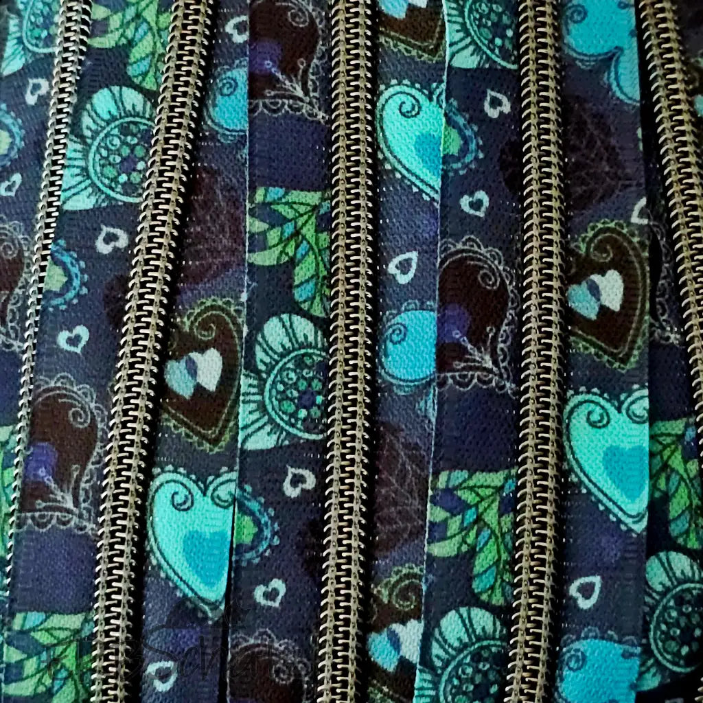 Endlosreißverschlüsse bedruckt verschiedene Designs