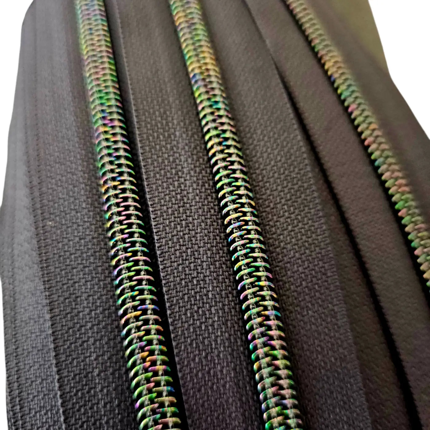 Endlosreißverschlüsse Black Star Rainbow - Gr.5