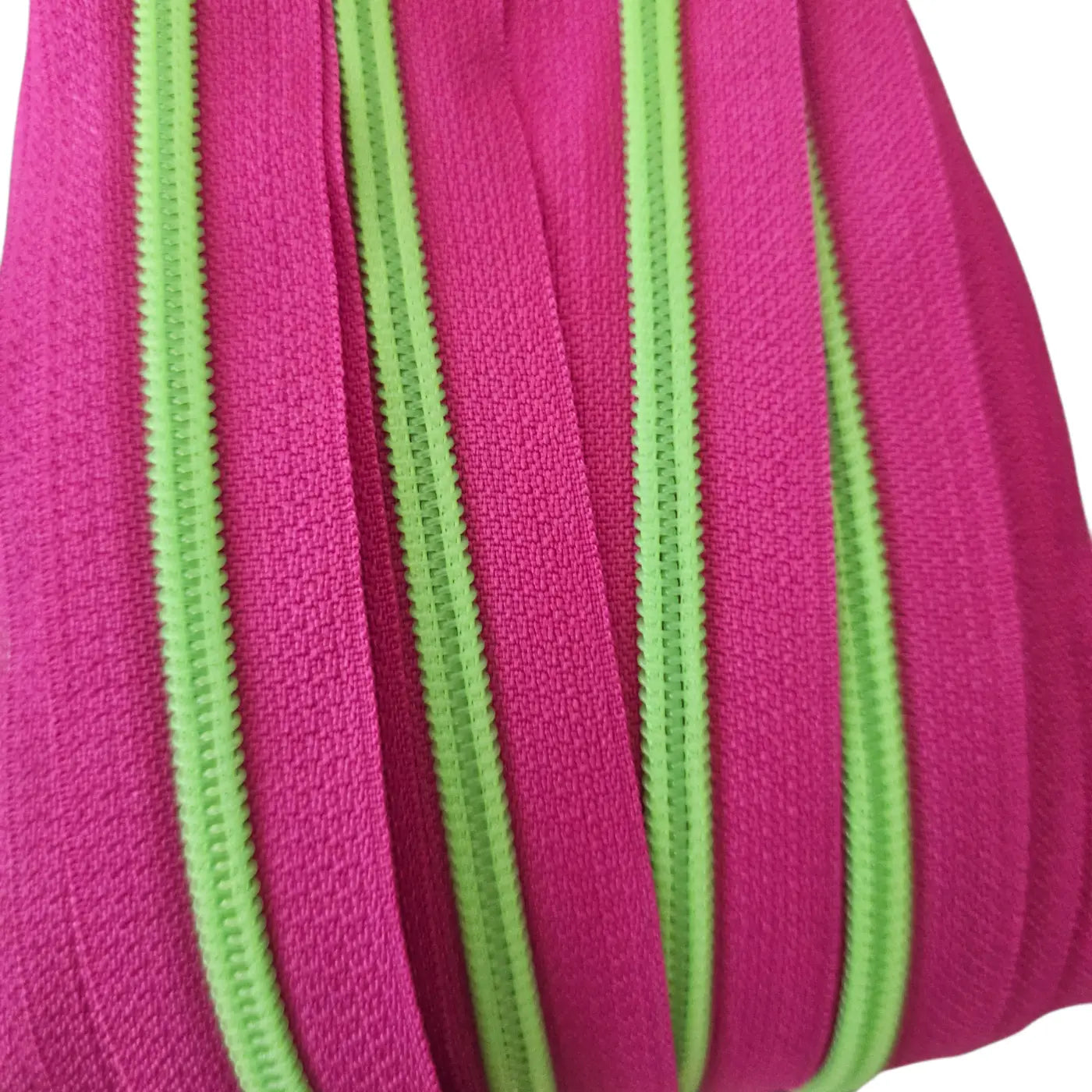 Endlosreißverschlüsse grüne Neon Raupe - Gr.5