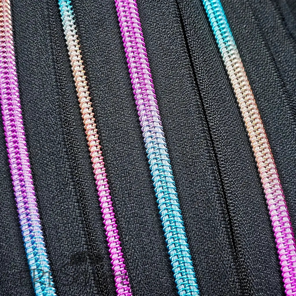 Endlosreißverschlüsse Rainbow - Schwarz