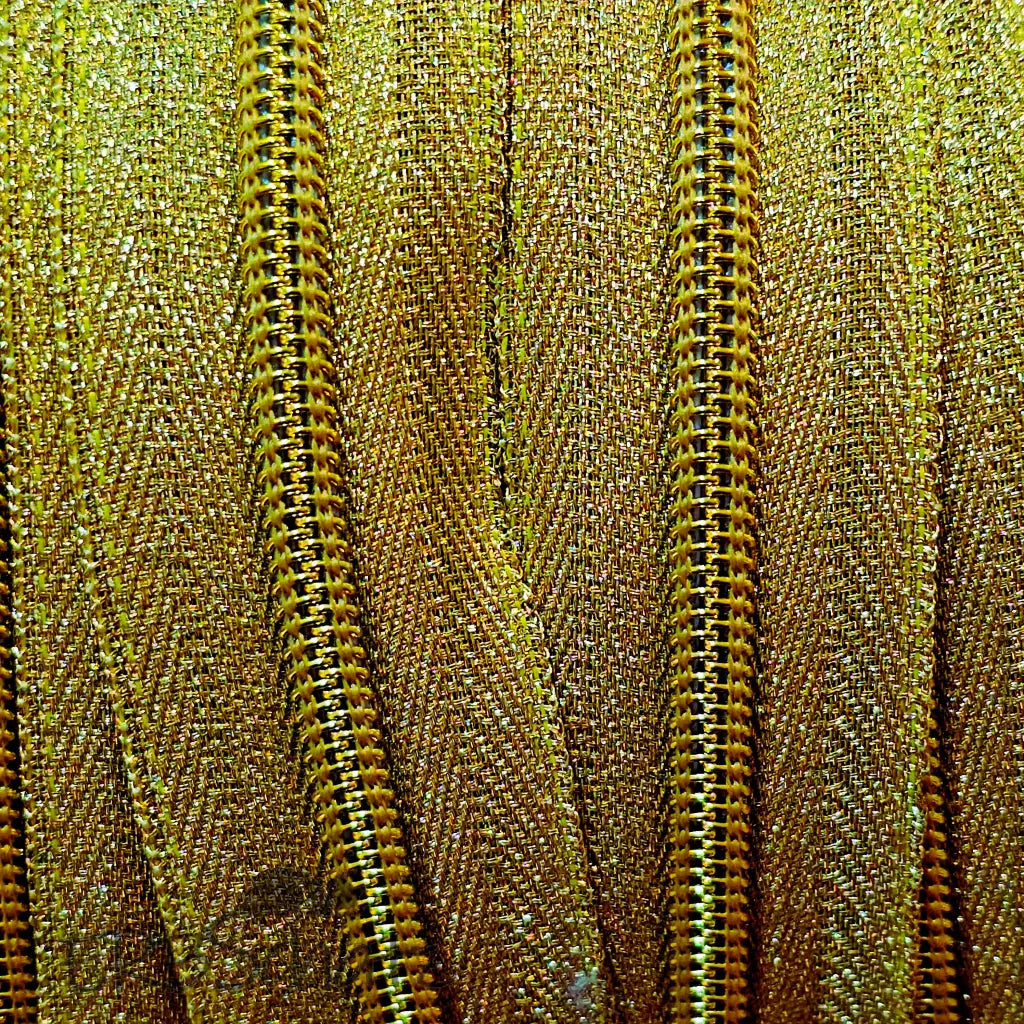 Endlosreißverschlüsse Shiny Lurex Gold / Silber - Gold