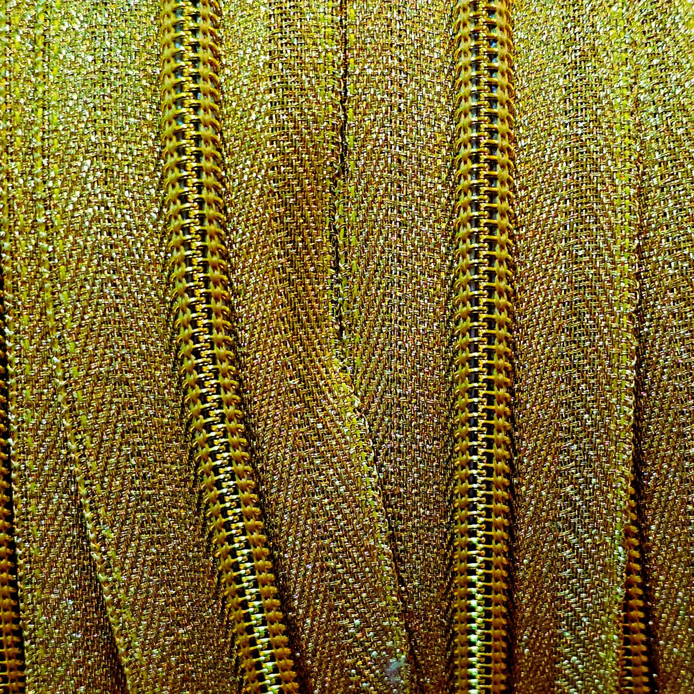 Endlosreißverschlüsse Shiny Lurex Gold / Silber - Gr.5