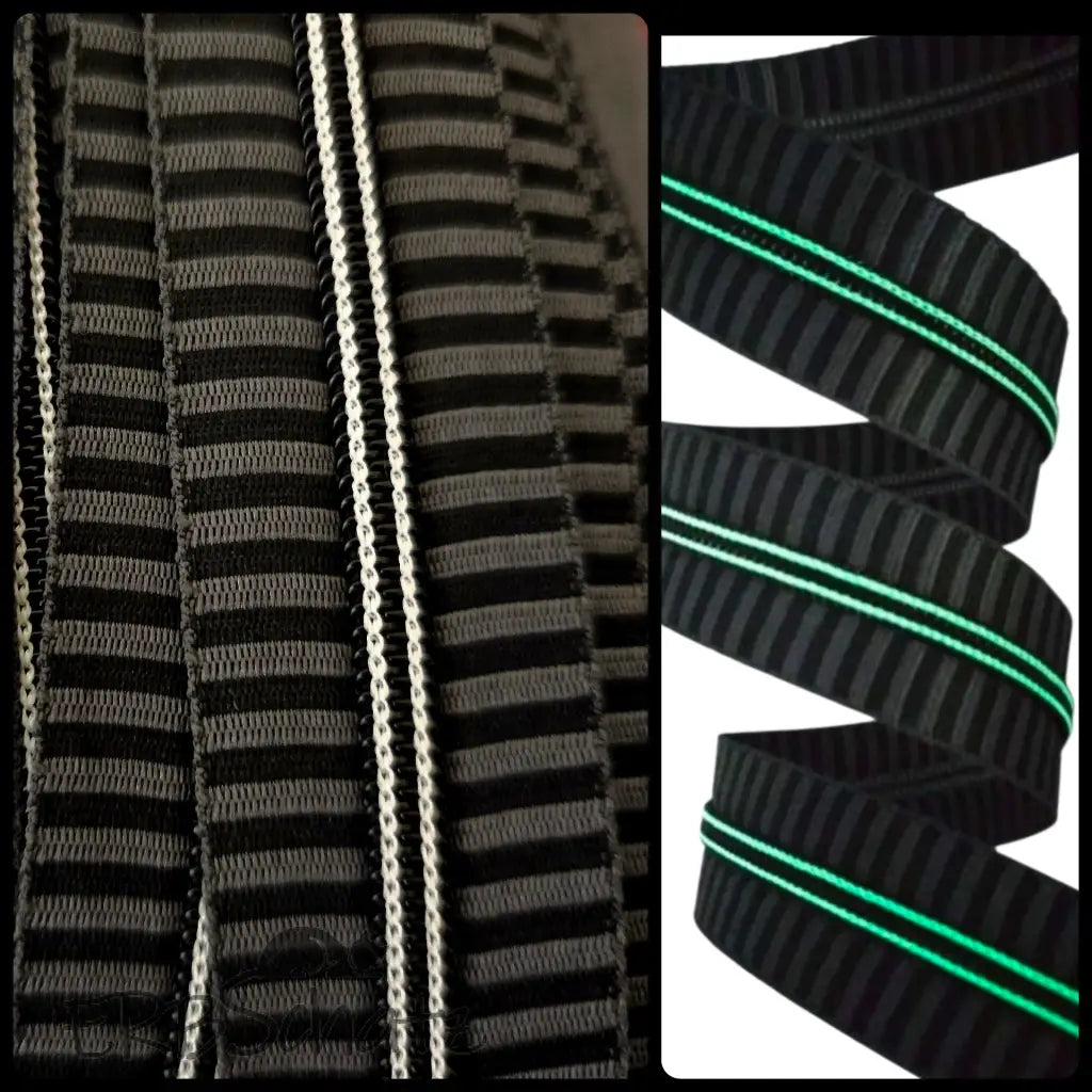 Endlosreißverschluss fluoreszierend - Dark Stripes