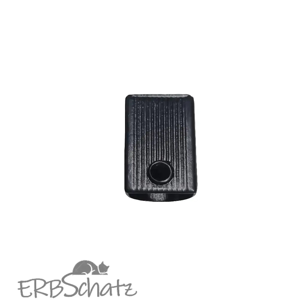 Endstücke Reißverschluss Black matt 10x17mm - Schwarz