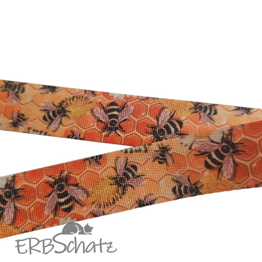 Gurtband bedruckt verschiedene Designs 25mm - Honigbienen