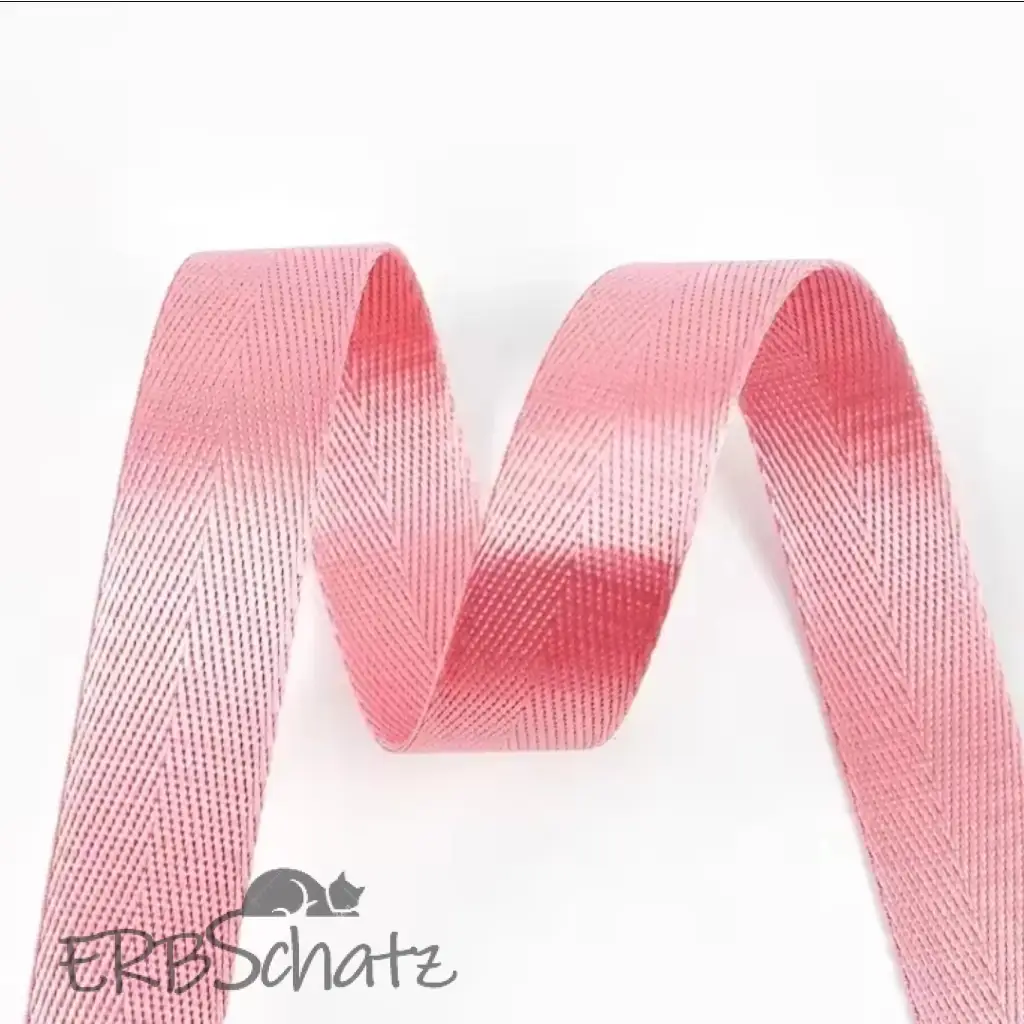 Gurtband Uni Farbauswahl 25mm - Rosa