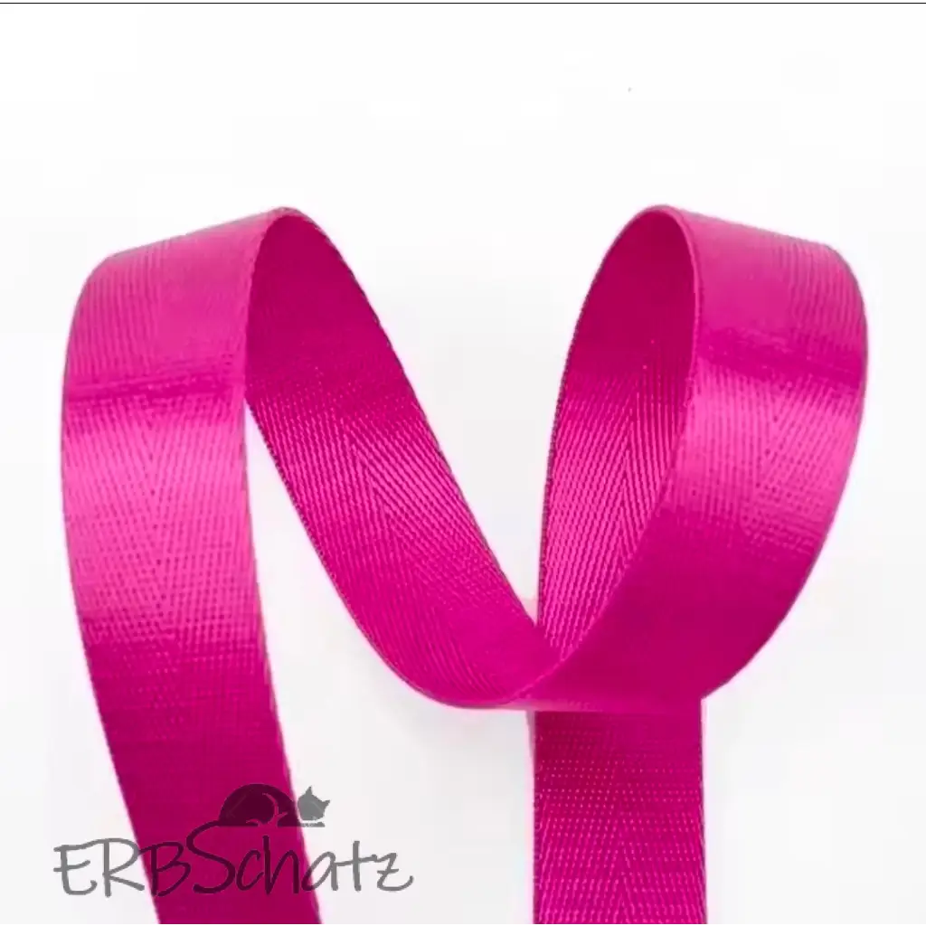 Gurtband Uni Farbauswahl 38mm - Fuchsia