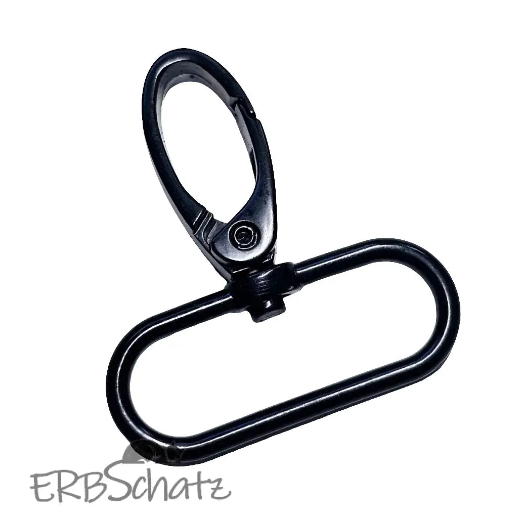 Karabiner Farbauswahl für 38mm Gurtband - Schwarz