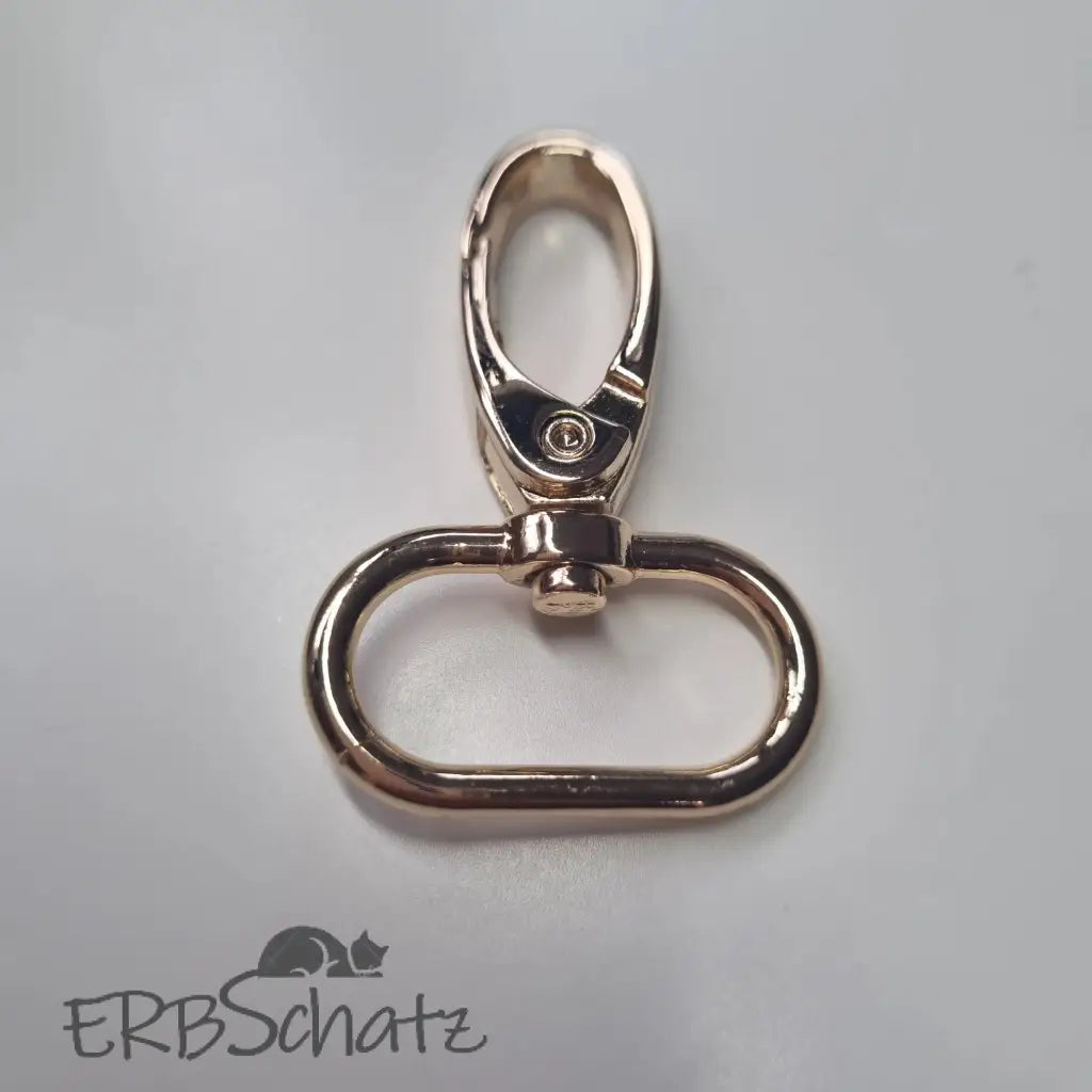 Karabiner Rosegold/Gold für 25mm Gurtband Roségold