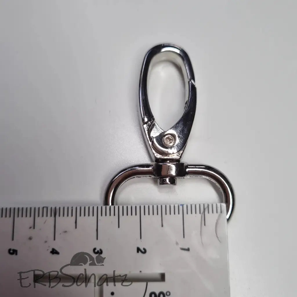 Karabiner Silber für 25mm Gurtband