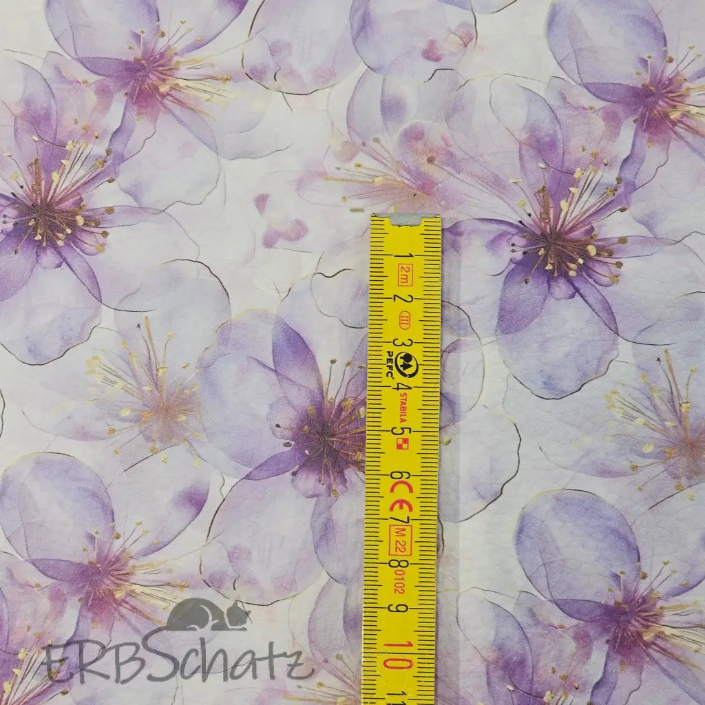 Kunstleder Flowerdream Lavender 50 x 140 cm - KL50