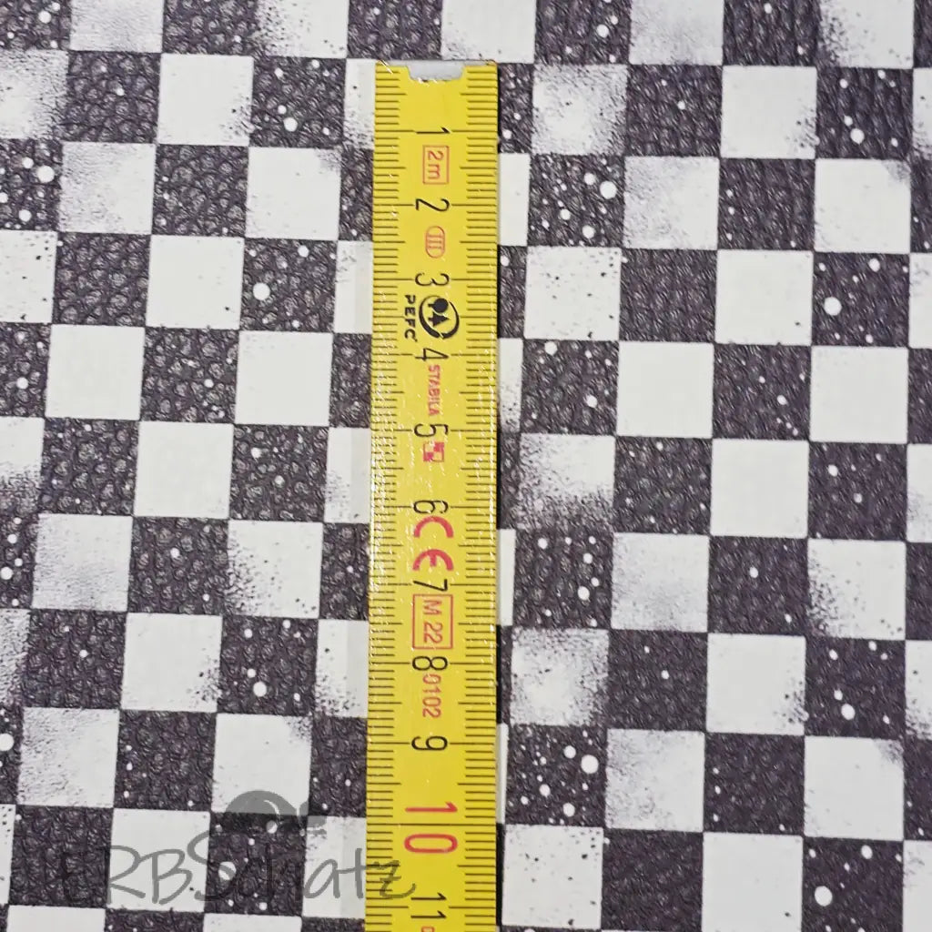 Kunstleder Grunge Schachbrett 50 x 140 cm - KL50