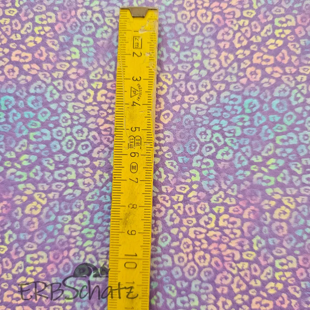 Kunstleder Lavender Rainbow Leo 50 x 140 cm - Lavender