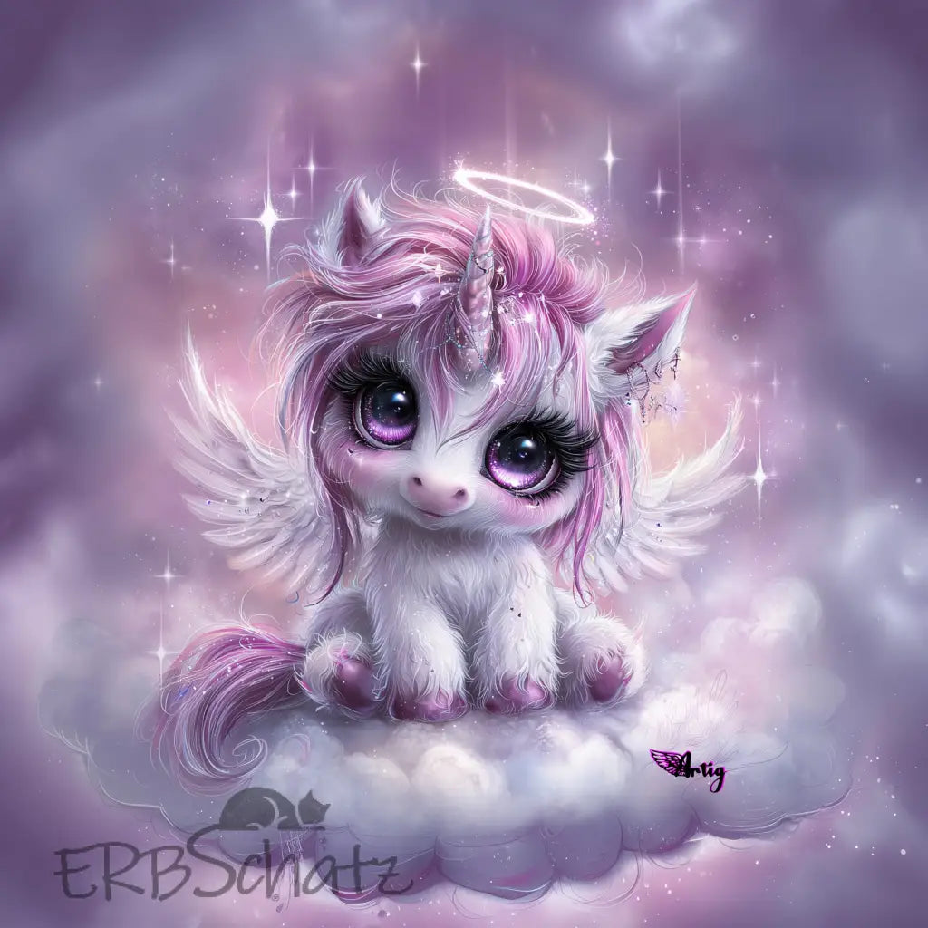 Kunstleder Panele Artig Angel Unicorn | 15x 15cm - P15