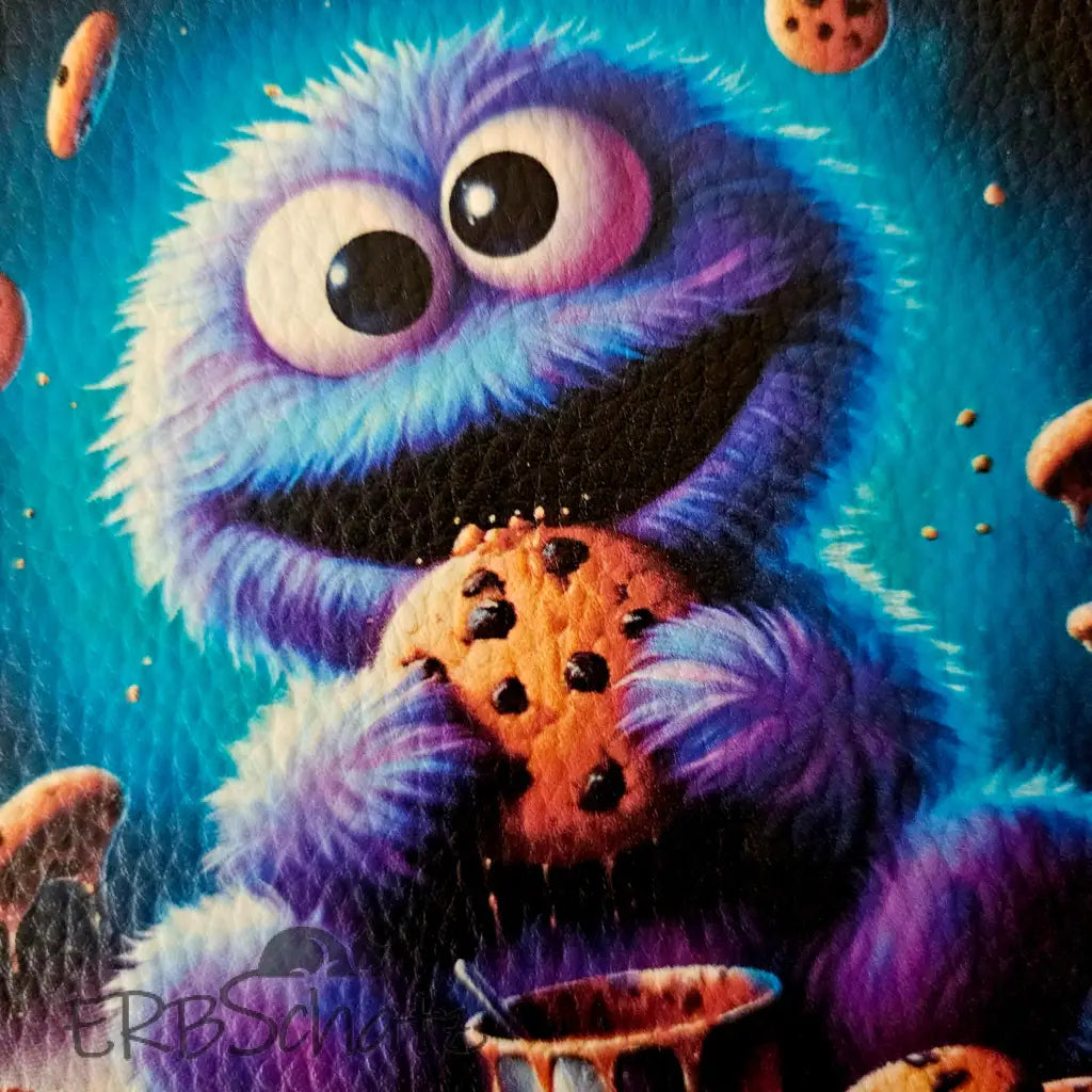 Kunstleder Panele CookieMonster 25x 25cm - P25