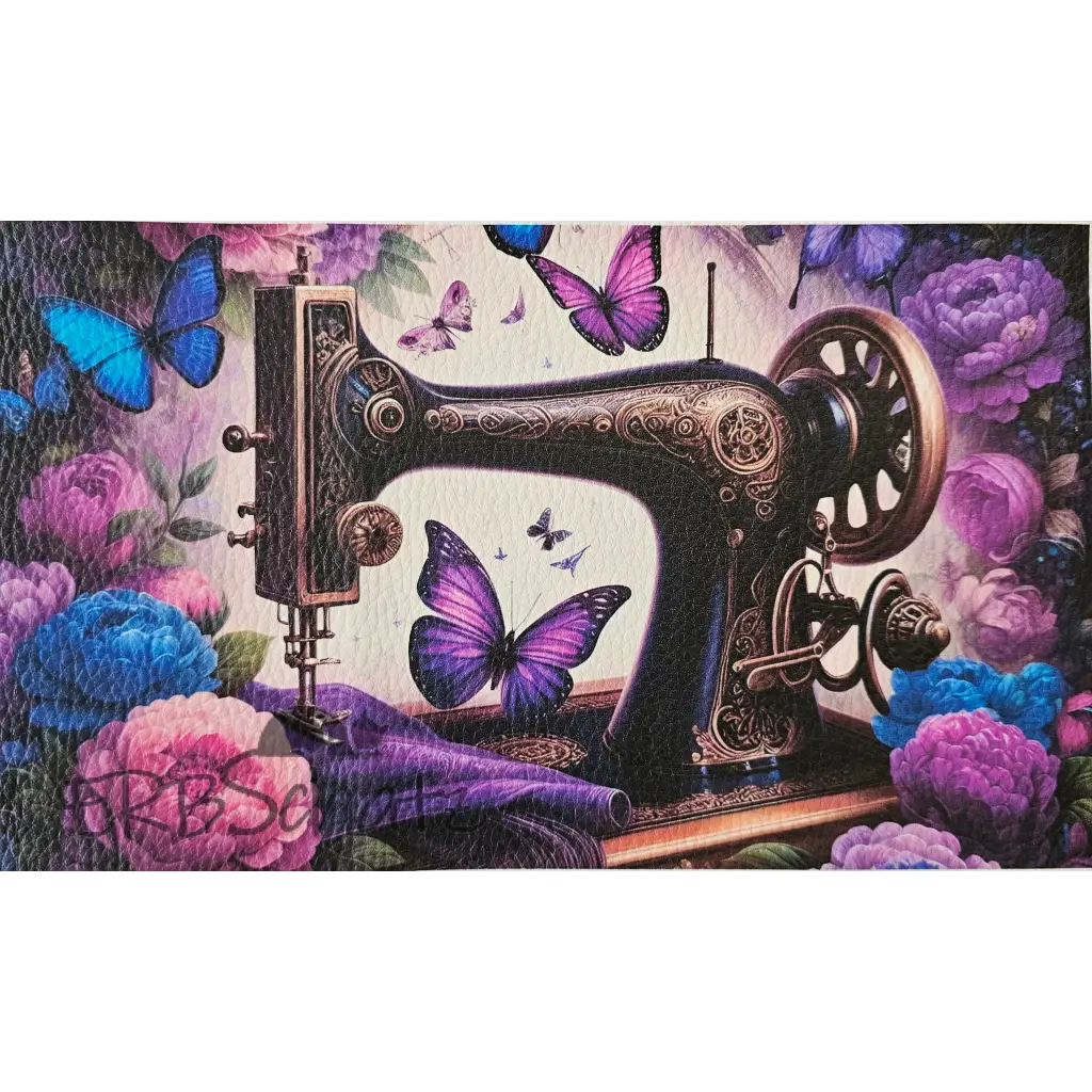 Kunstleder Panele Vibrant Sewing Machine - Purple Circle