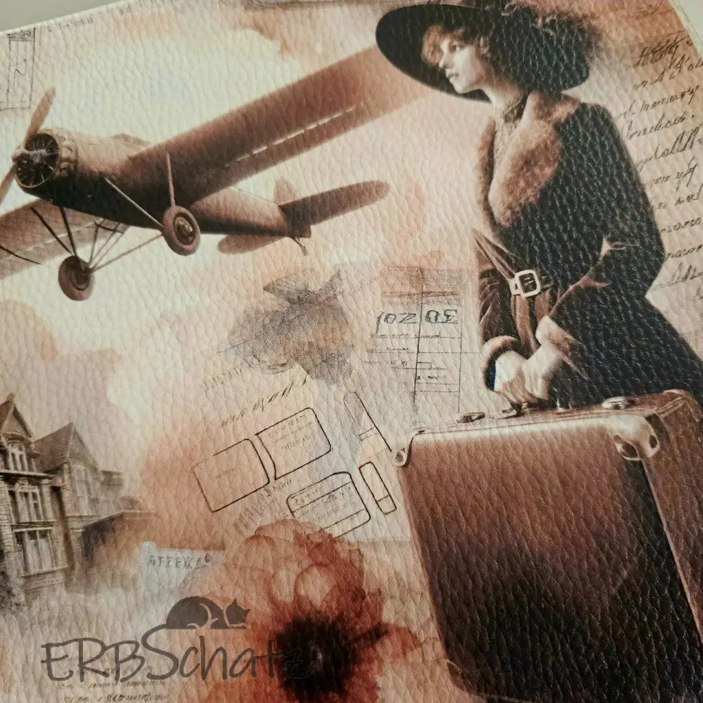 Kunstleder Panele Vintage Traveler Collection | 30x 30cm