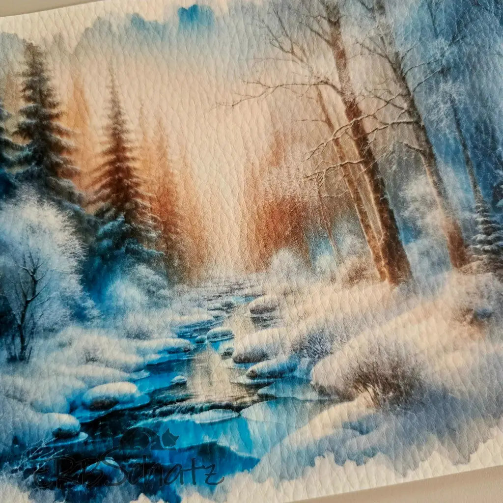 Kunstleder Portemonnaie Panel Winter Forest | 25x 15cm - PP