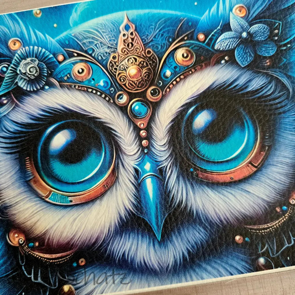 Kunstleder Portemonnaie Panele Steampunk Owl 25x15cm - PP