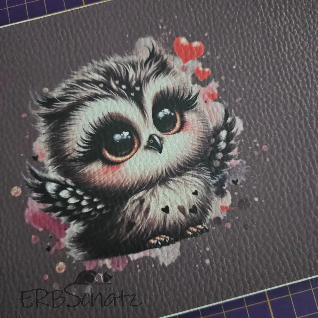 Kunstleder Portemonnaie Panele Sweet Owls | 25x15cm - PP