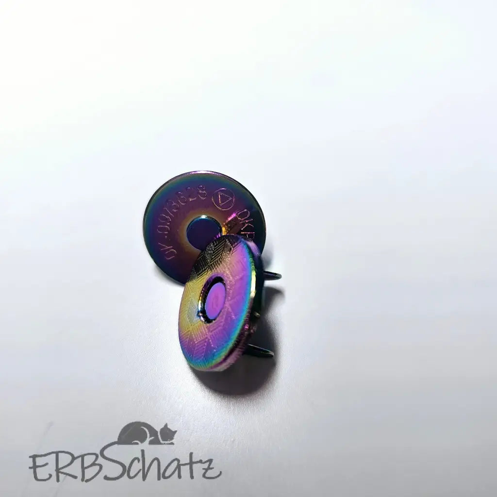 Magnet Taschenverschlüsse 18mm - extra flach - Rainbow