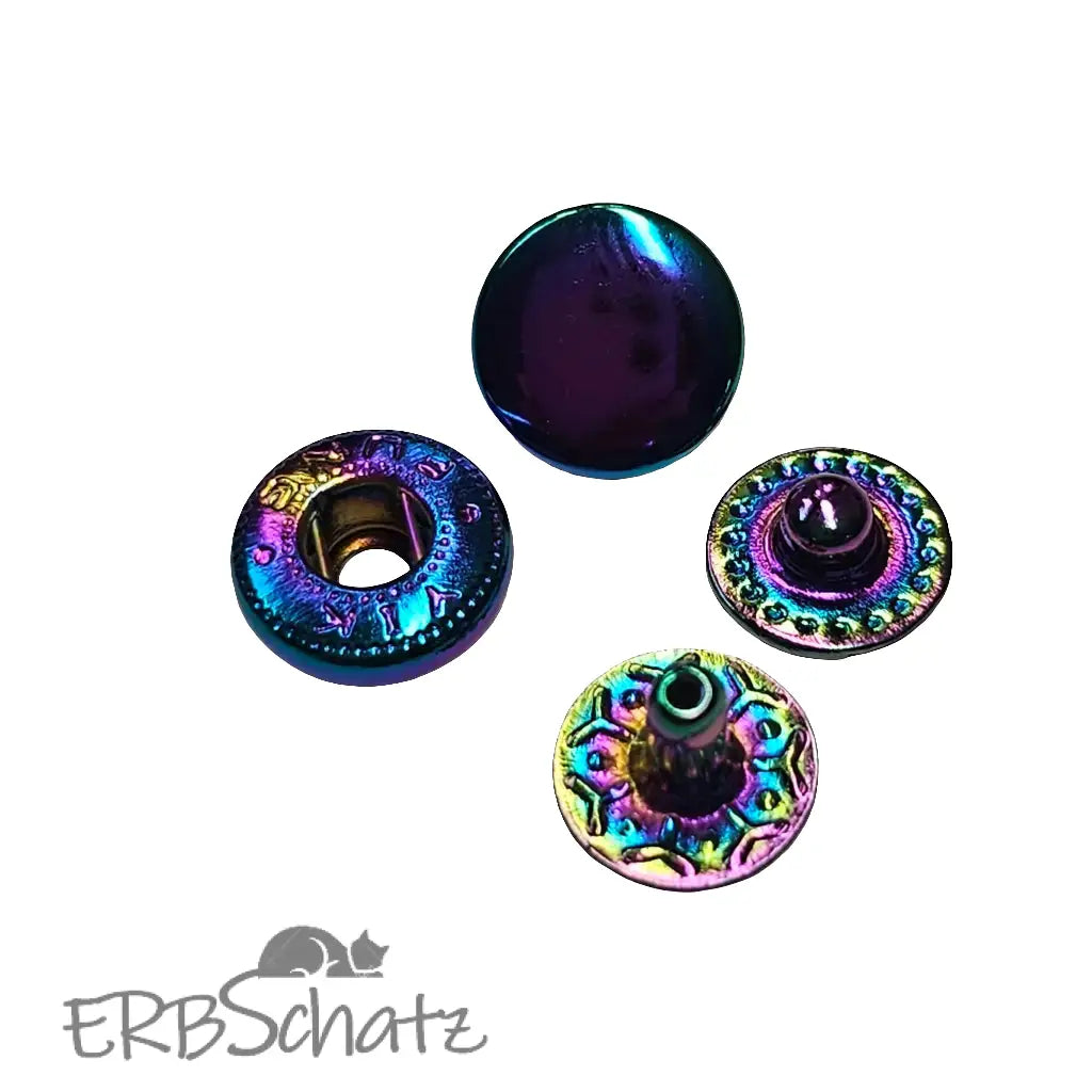 Metall Druckknöpfe 10mm - Rainbow