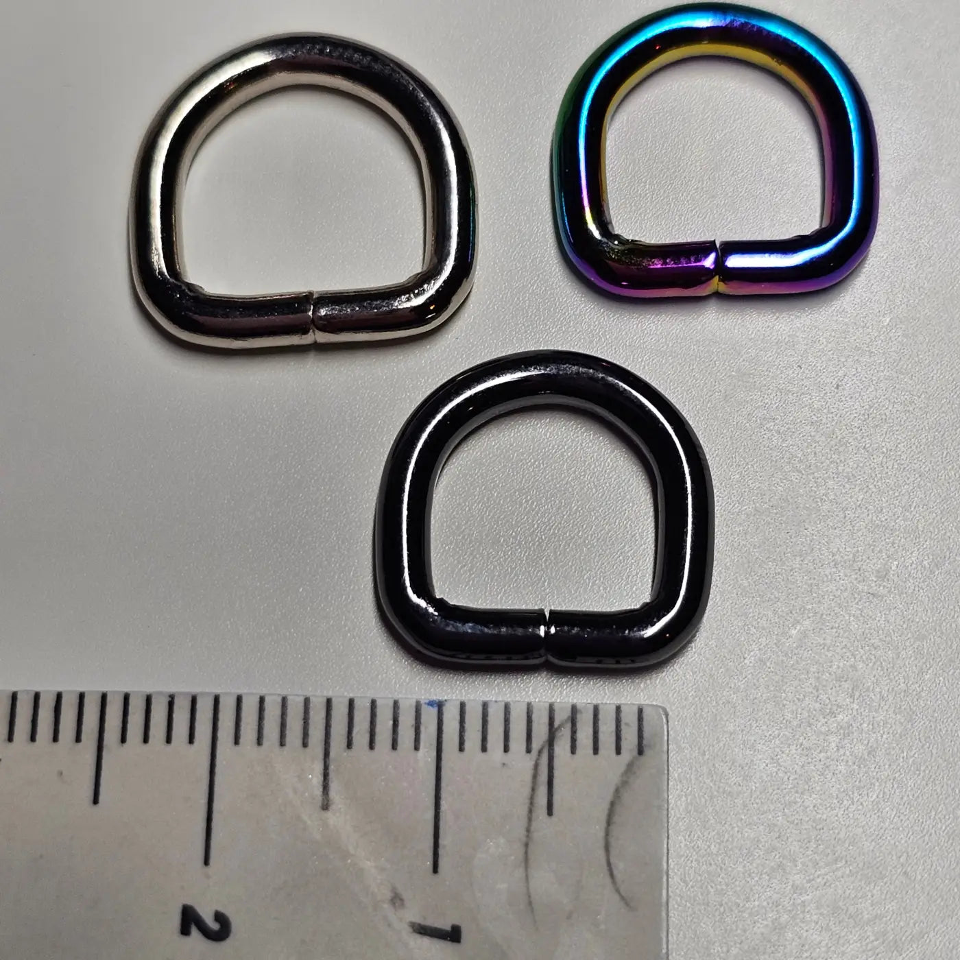 Mini D-Ringe Farbauswahl - 10 mm Silber