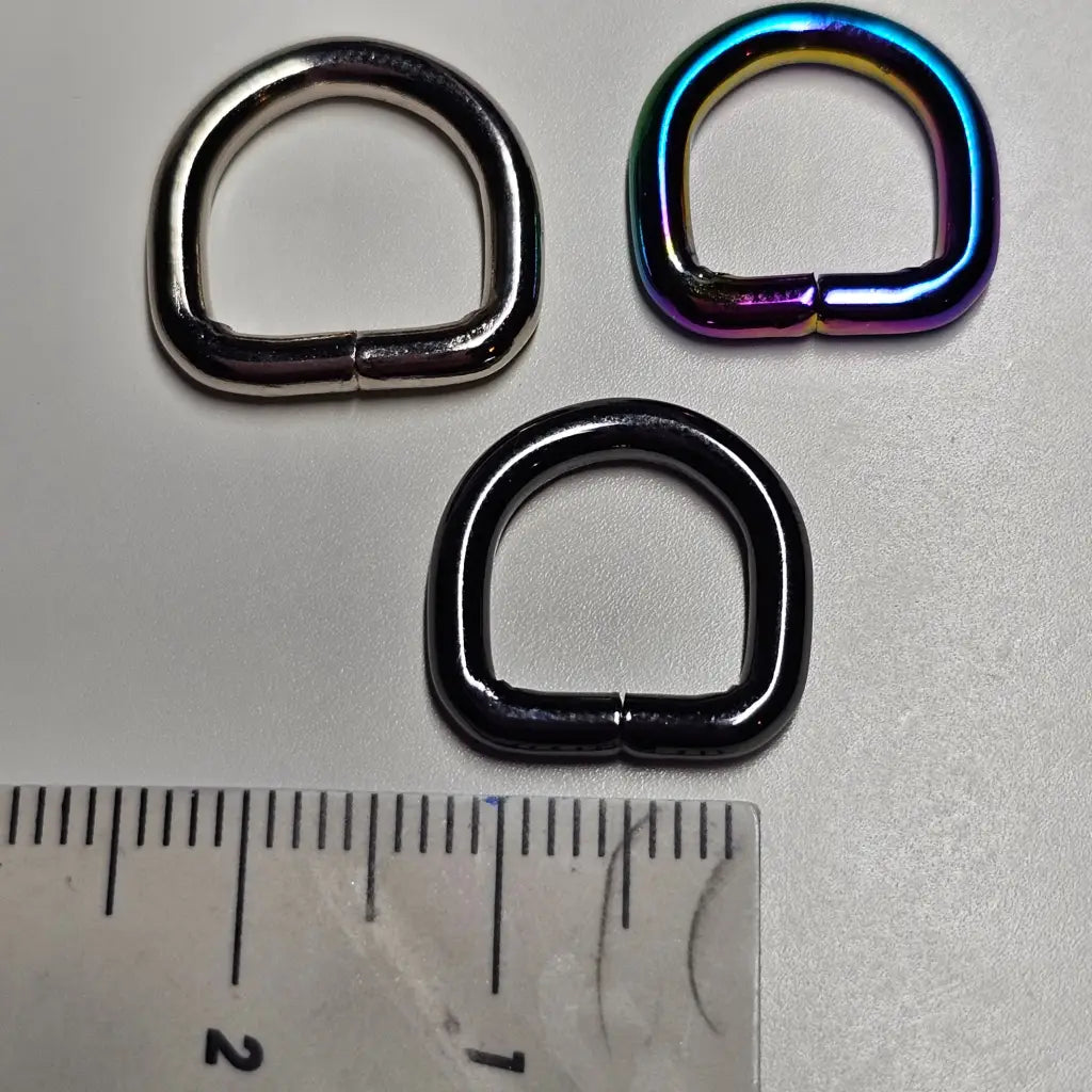 Mini D-Ringe Farbauswahl - 10 mm Silber