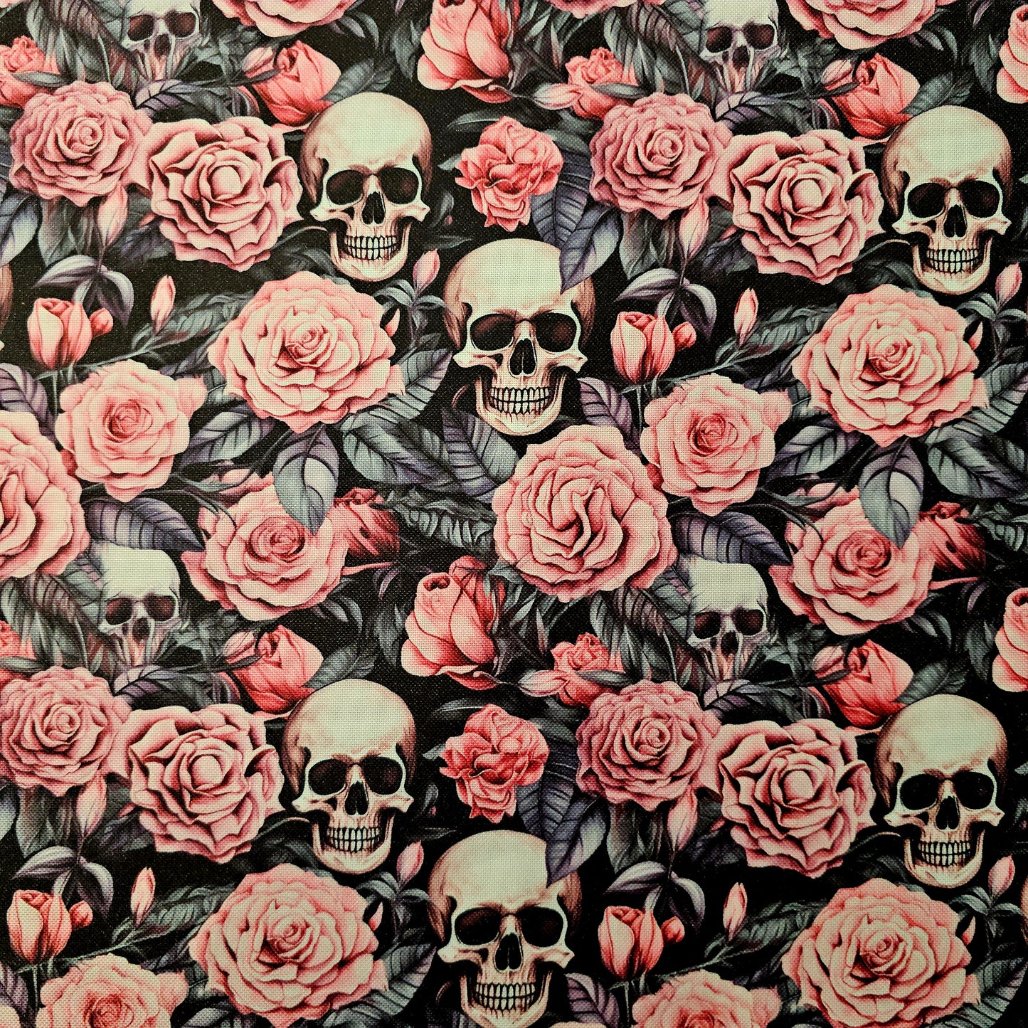 Wasserabweisender Canvas/Oxford, Rosy Skulldream