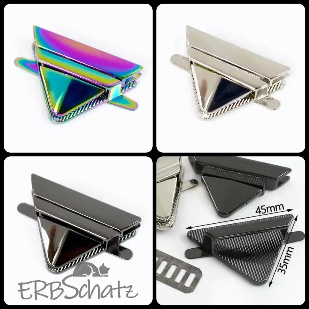 Taschen Steckverschluss Dreieck Rainbow