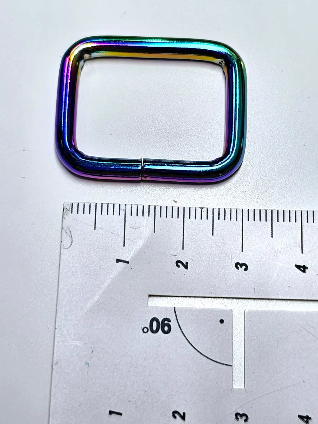Vierkant-Ringe Farbauswahl für 25mm Gurtband Rainbow