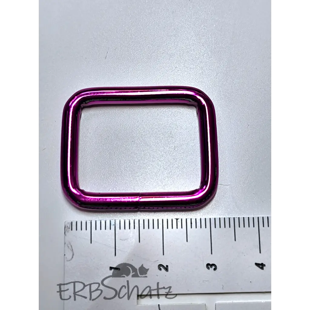 Vierkant-Ringe Metallic Colours für 25mm Gurtband