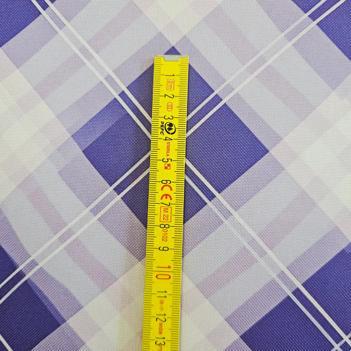Wasserabweisender Canvas/Oxford | Lavender Tartan | 0,5m