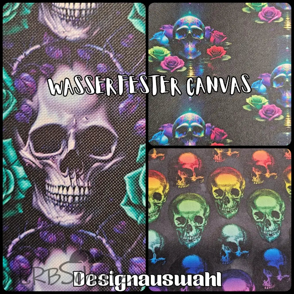 Wasserabweisender Canvas/Oxford Skull verschiedene Designs