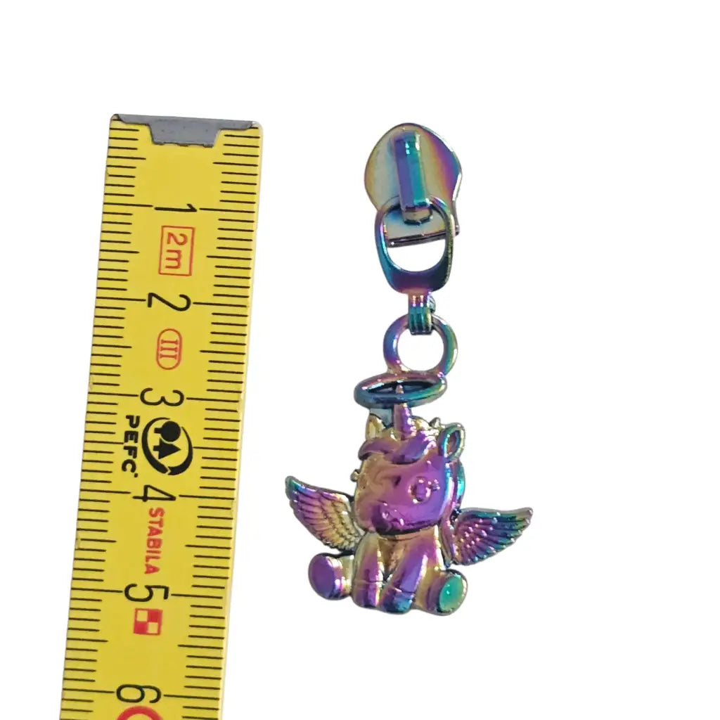 Zipper Angel Unicorn Rainbow - Reißverschluss Schieber Gr.5