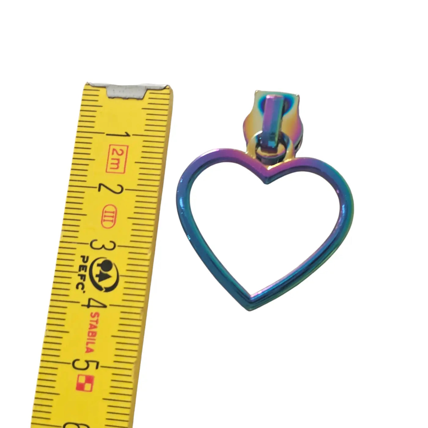 Zipper Big Heart Regenbogen - Reißverschluss Schieber Gr.5