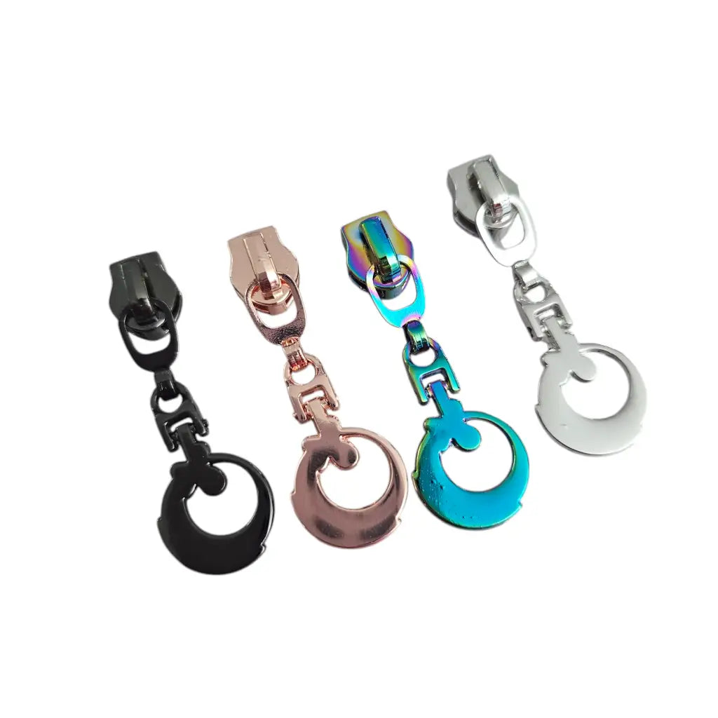 Zipper Bling Circle Rainbow - Reißverschluss Schieber Gr.5
