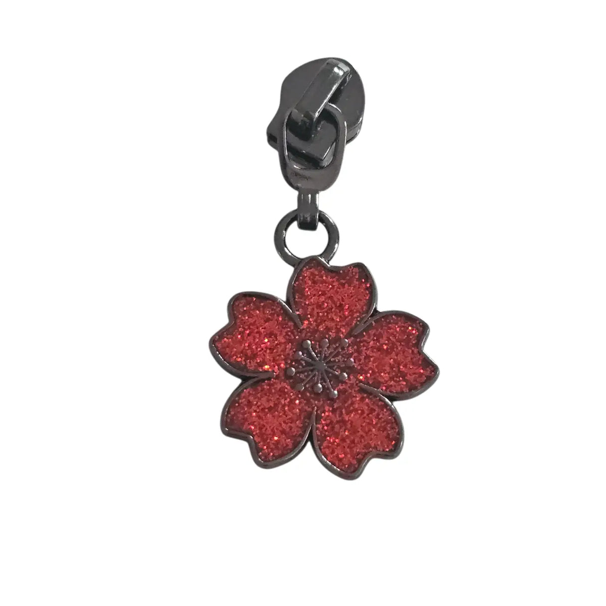 Zipper Blume Hawaii Gun Blau - Reißverschluss Schieber Gr.5