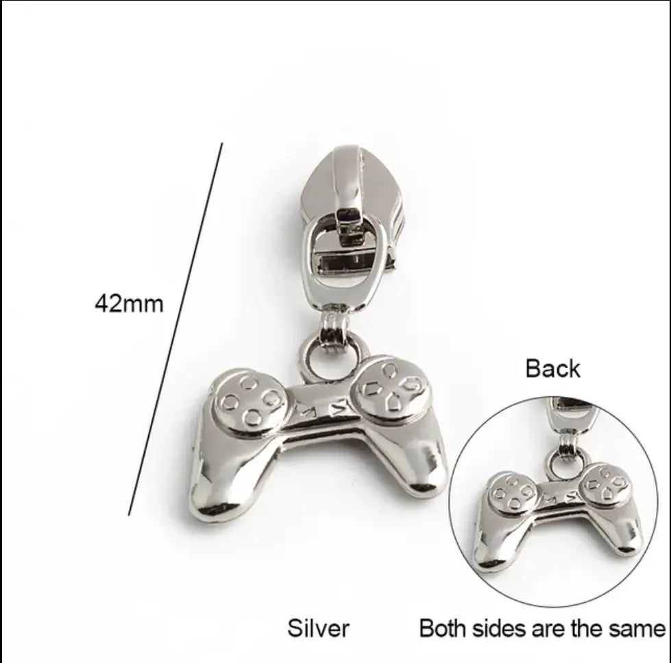 Zipper Gamepad Gold - Reißverschluss Schieber Gr.5