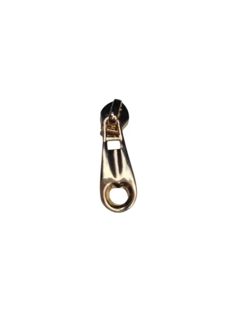 Zipper Herz schlicht (Gr. 3) Gun Metal - Reißverschluss