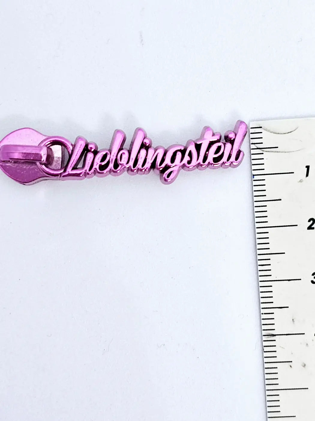 Zipper ’Lieblingsteil’ Metallicfarben Lila - Reißverschluss