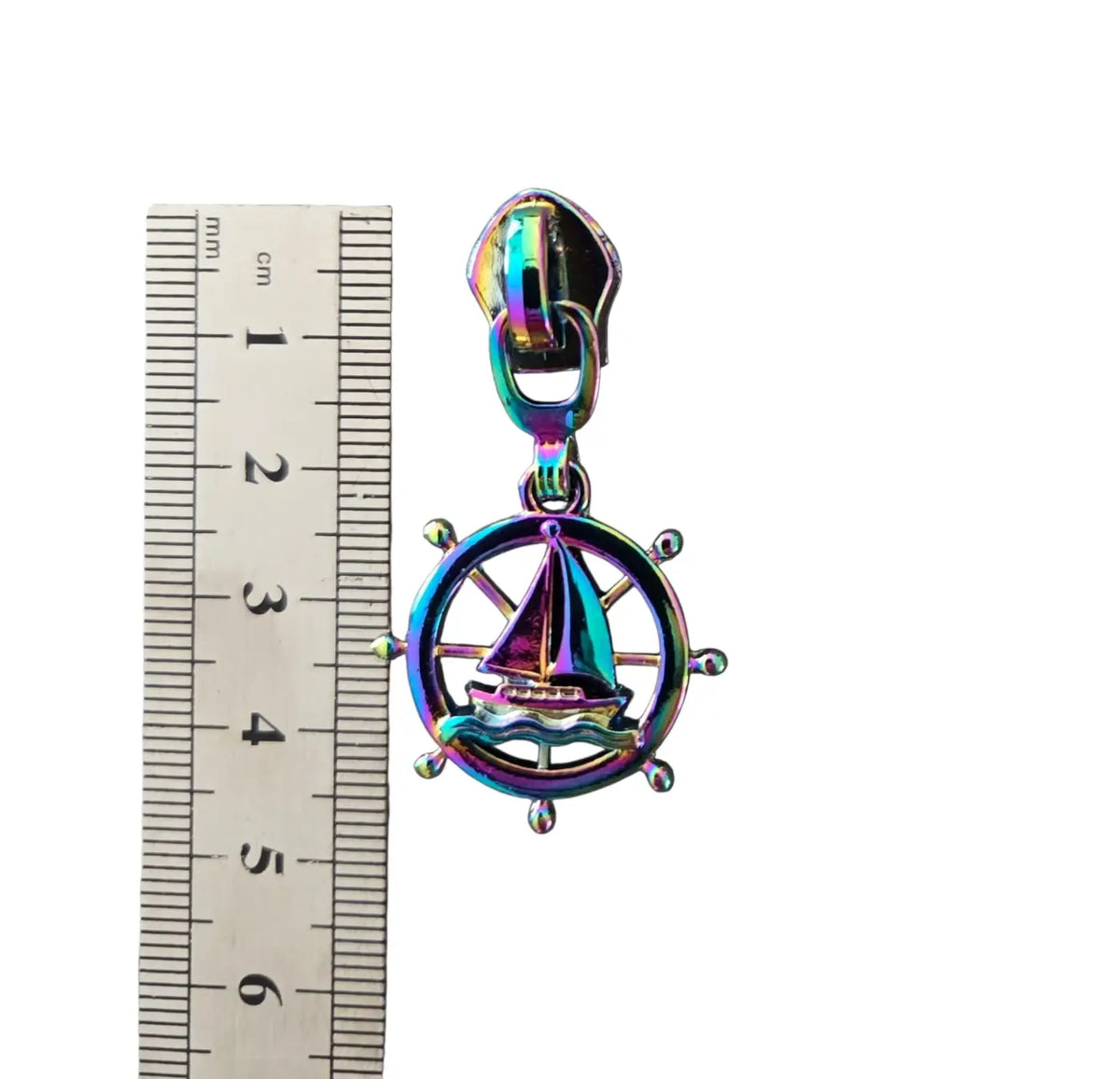 Zipper Maritim Regenbogen - Reißverschluss Schieber Gr.5