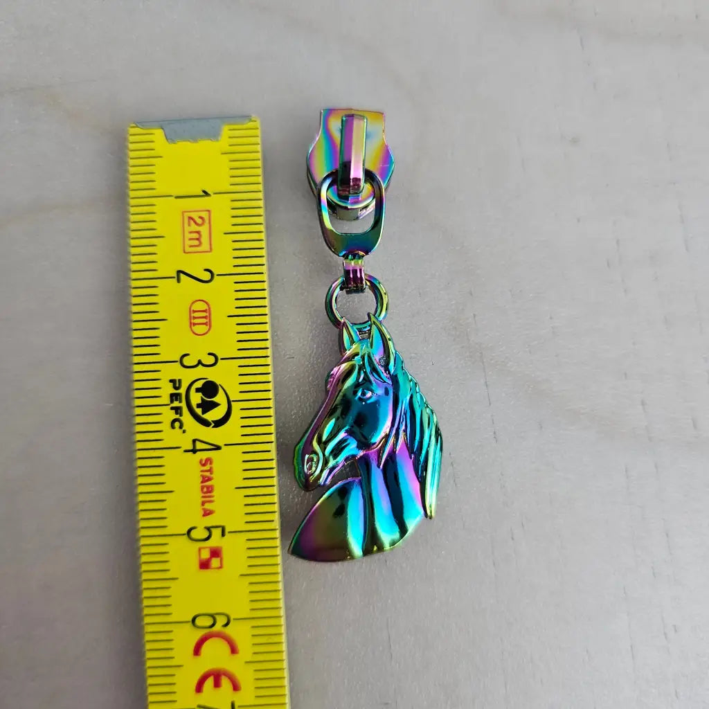 Zipper Pferd Rainbow - Reißverschluss Schieber Gr.5