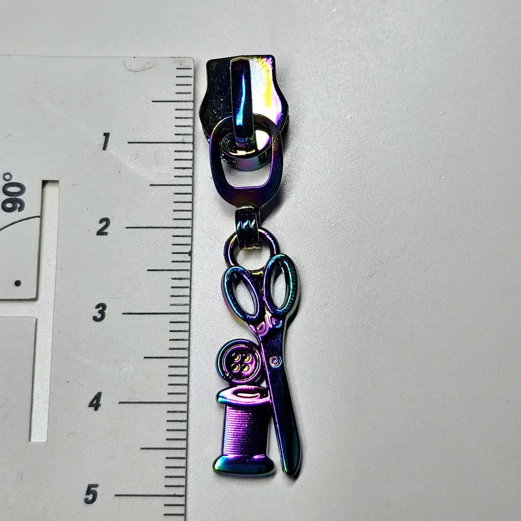 Zipper SchereGarn Rainbow - Reißverschluss Schieber Gr.5