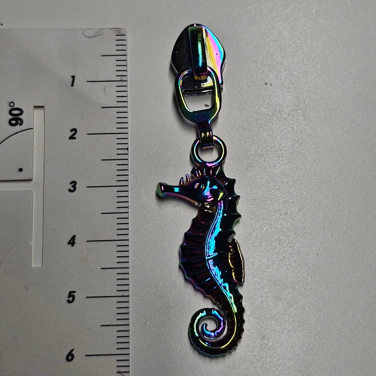 Zipper Seepferdchen Rainbow - Reißverschluss Schieber Gr.5