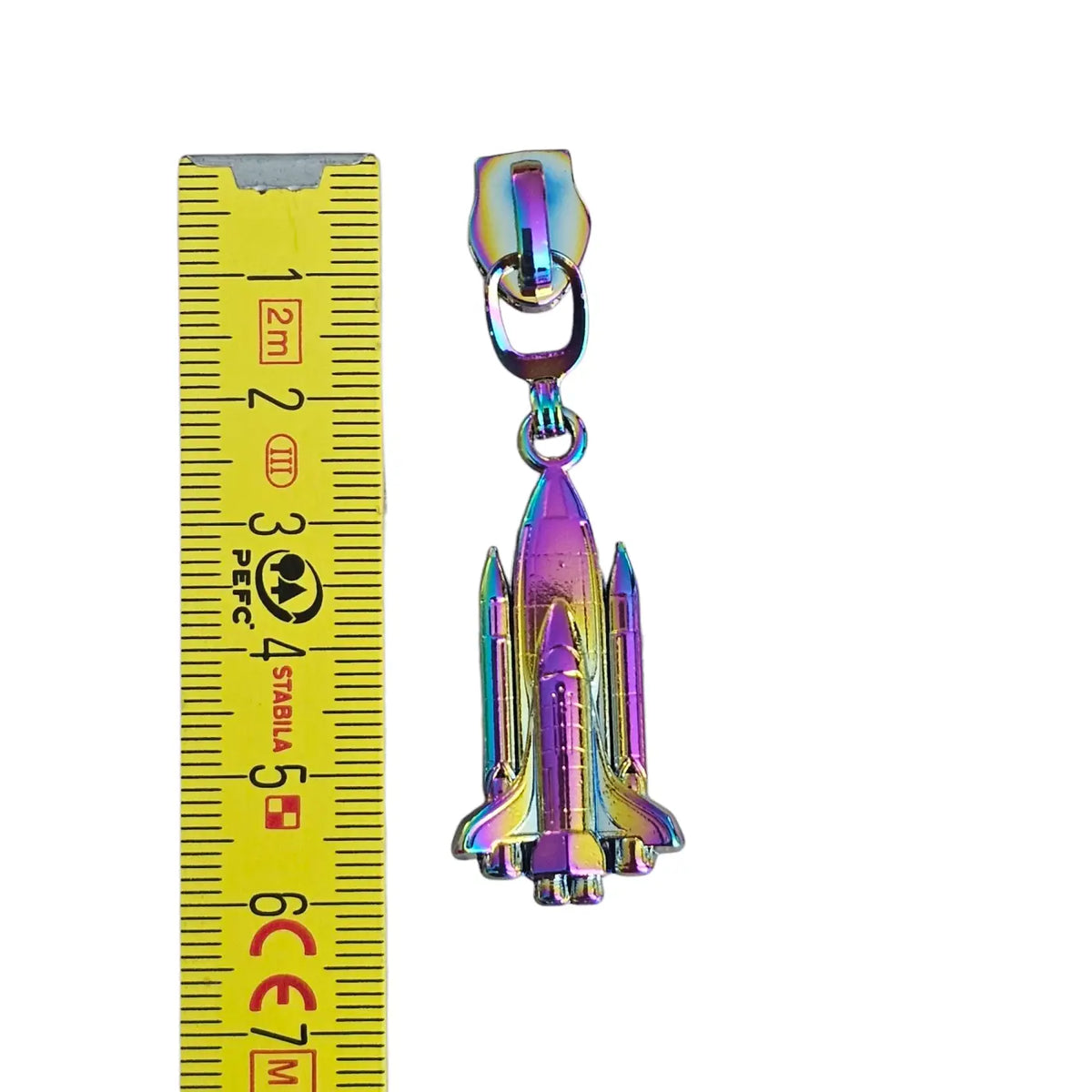 Zipper Spaceshuttle Rainbow - Reißverschluss Schieber Gr.5
