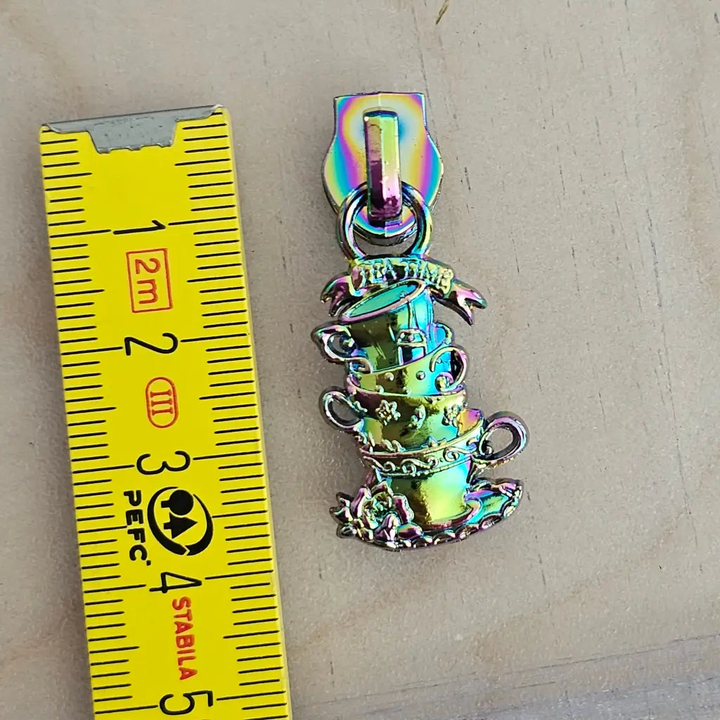 Zipper TeaTime Rainbow - Reißverschluss Schieber Gr.5