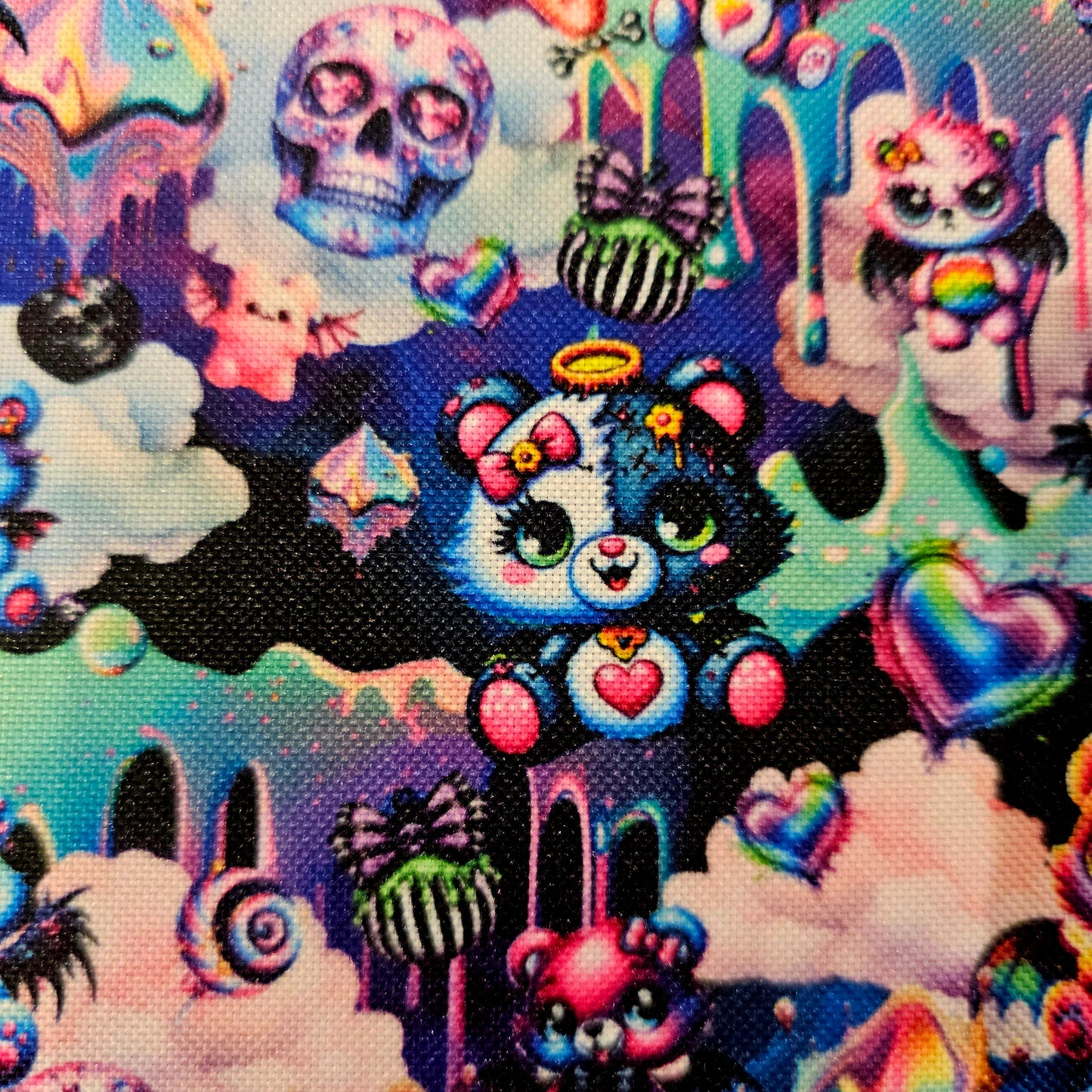 Wasserabweisender Canvas/Oxford, Dark Bears World