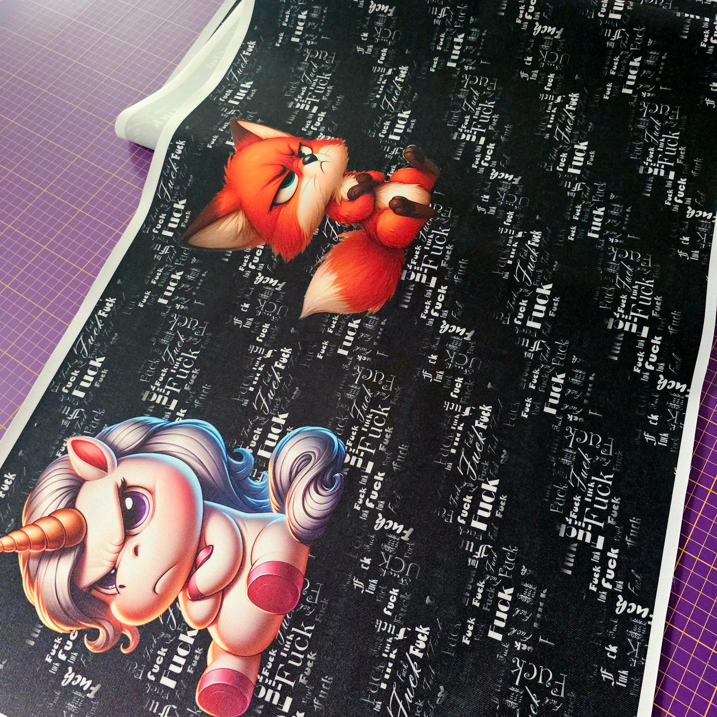 Oxford Kombi Panel | 50 x 153 cm | Grumpy Unicorn & Fox F.CK
